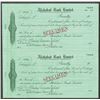 Image 1 : Allahabad Bank Ltd. Uncut First and Second Exchange check form Specimens by Waterlow ca.1900-1920.