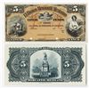 Image 1 : Banco Mercantil Mexicano, ca.1882 Proof Face and back Banknotes.