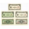 Image 1 : Central Bank of the Philippines, 1949 (1951) Essay Specimen Banknote Quintet.