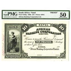 African Banking Corporation Ltd, 1890s, Unique Approval Proof Banknote