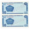 Image 1 : Banco Central De Venezuela 1989 Essay Paper Trial Banknote Pair.