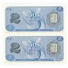 Image 2 : Banco Central De Venezuela 1989 Essay Paper Trial Banknote Pair.