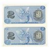 Image 2 : Banco Central De Venezuela 1989 Essay Paper Trial Banknote Pair.