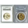 Image 1 : United States: Denver Mint, Pair of Silver Halves with Full Bell Lines,
