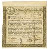 Image 1 : State of the Massachusetts Bay - (Act of May 2, 1777), 6% Treasury Loan Certificate, due June 1, 178