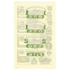 Image 2 : Bank of New England, 18xx, ca.1850's,  Uncut Sheet of 4 Banknotes