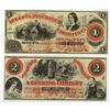 Image 1 : Augusta Insurance & Banking Co., 1860-61 Obsolete Banknote Pair.