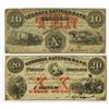 Image 1 : Georgia Savings Bank, 1863 Obsolete Banknote Pair.