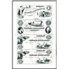 Image 1 : Pioneer Association Uncut Sheet of 4  Proprietary Proofs.