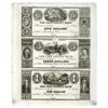 Image 1 : Cass County Bank Uncut Obsolete Sheet