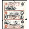 Image 1 : Bank of Northfield Uncut Sheet of 3 Proprietary Proofs Error - Mis-registration of Colors.
