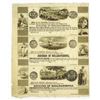 Image 1 : Borough of Hollidaysburg, 1843 Obsolete Scrip Note Uncut Sheet of 3.
