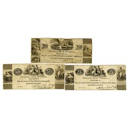 Chimney Rock Furnace, ND ca.1830-40's, Obsolete Scrip Note Trio.
