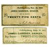 Image 1 : James Gardner, Bankers, November 1862 Obsolete Scrip Note Pair.