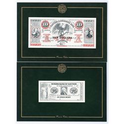 American Bank Note Company Premiere Obsolete Banknote Edition with 23 Obsolete Notes Partially Compl