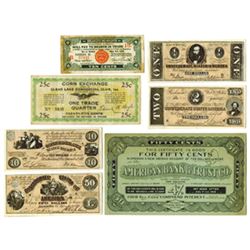 Advertising, Scrip and Depression Scrip From Various Issuers, 1920-1933, Group of 7 Issued Scrip Not