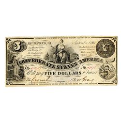 C.S.A., 1861, Issued Note