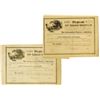 Image 1 : C.S.A., ca. 1864, Pair of Non Taxable Certificates