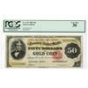 Image 1 : U.S. Gold Certificate, $50, Series of 1882, Small Red Seal, Fr#1197 Issued Banknote.