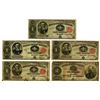 Image 1 : U.S. Treasury Note Assortment, $1, Series of 1890 (1) and 1891 (3) and $2 Series of 1890.