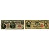 Image 1 : U.S. Legal Tender Banknote Pair, $20, Series of 1880, Fr#142 and 1907, $5, Fr#91.