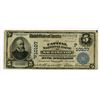 Image 1 : Capital National Bank of Sacramento, California, $5, 1902 Plain Back, Ch#10107.