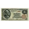Image 2 : Mechanics National Bank of Trenton, New Jersey, $5, 1882, 2nd Charter Brown Back, Ch#1327.