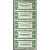 Image 1 : Pittsburgh Clearing House Certificate. 1907. Uncut sheet of 5.
