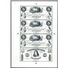 Image 1 : Cumberland Bank Uncut Sheet of 4 Proofs.