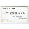 Image 1 : Jay Cooke & Co., 7-30 U.S. Loan Business Card, ca.1860-70's.