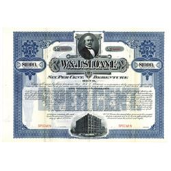 W.& J. Sloane, 1908 Specimen Bond