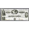 Image 1 : Franklin Company  Stock Certificate, 1846 Stock Certificate, Looks Like an Obsolete Banknote.
