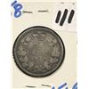 Image 2 : 1858 CANADA 20 CENTS! COINAGE AXIS.VG-10