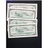 Image 2 : 1954 MODIFIED $1.00 REPLCEMENT NOTES! 4 IN SEQUENCE! UNCIRCULATED NOTES!