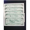 Image 2 : 1954 MODIFIED $1.00 NOTES LOT OF 5 IN SEQUENCE! UNCIRCULATED!