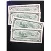 Image 2 : 1954 MODIFIED $1.00 NOTES 4 IN SEQUENCE! CHOICE UNC NOTES!