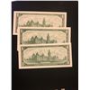 Image 2 : 1967 CANADA $1.00 NOTES!LOT OF 3 NOTES IN SEQUENCE!CHOICE UNC!