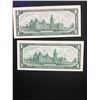 Image 2 : 1967 CANADA $1.00 NOTES! 2 IN SEQUENCE! CHOICE UNC!