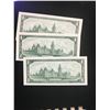 Image 2 : 1967 CANADA $1.00 NOTES!3 IN SEQUENCE! CHOICE UNC!