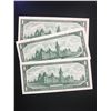 Image 2 : 1967 CANADA $1.00 NOTES!3 IN SEQUENCE! CHOICE UNC!