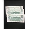 Image 2 : 1973 CANADA $1.00 NOTES! 3 IN SEQUENCE!CHOICE UNC!
