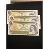 Image 1 : 1973 CANADA $1.00 NOTES! 3 IN SEQUENCE!CHOICE UNC!
