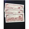 Image 2 : 1954 BANK OF CANADA $2.00 NOTES 3 IN SEQUENCE! CHOICE UNC!
