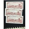 Image 2 : 1954 BANK OF CANADA $2.00 NOTES 3 IN SEQUENCE! CHOICE UNC!