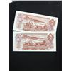 Image 2 : 1974 BANK OF CANADA $2.00 NOTES! 2 NOTES IN SEQUENCE!CHOICE UNC