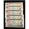 Image 1 : 1972 BANK OF CANADA $5.00 NOTES! LOT OF 5 NOTES