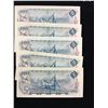 Image 2 : 1972 BANK OF CANADA $5.00 NOTES! LOT OF 5 NOTES