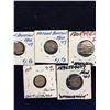 Image 2 : CANADA 5 CENTS LOT OF 5 GEOEGE V COINS