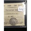 Image 1 : 1909 CANADA 10 CENTS! VICTORIAN LEAVES ICCS F-15