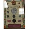 Image 1 : GEORGE VI FRAMED SELECTION OF CANADIAN COINAGE AND STAMPS!